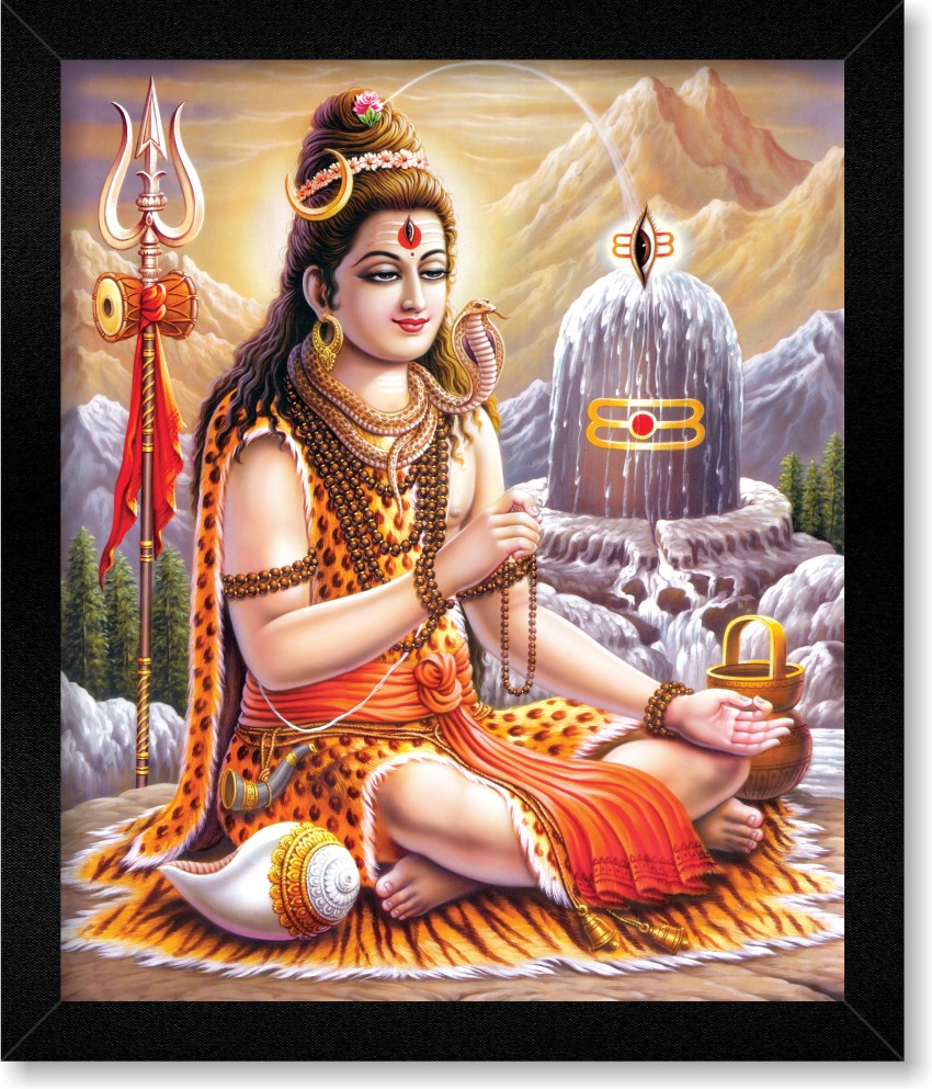 SR CREATIVE CRAFT Shivji Hindu Lord Goddess God Religious Wall ...