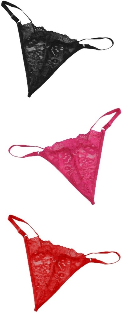 Gadhiya Enterprise Women Bikini Black, Pink, Red Panty - Buy Gadhiya  Enterprise Women Bikini Black, Pink, Red Panty Online at Best Prices in  India