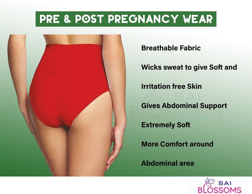 SaiBlossoms Women Maternity Red Panty - Buy SaiBlossoms Women Maternity Red Panty  Online at Best Prices in India