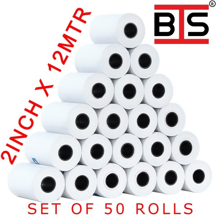 2 1/4 x 50' Thermal Paper - 50 Rolls - 58mm x 15m