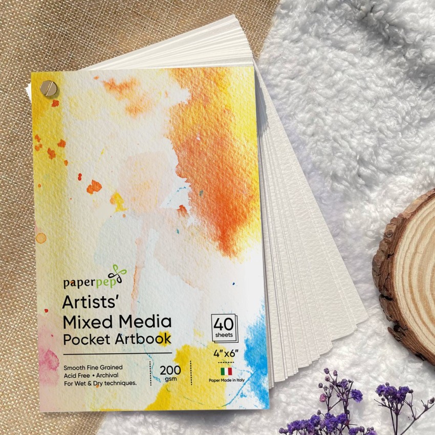 Paper Pep Artists' Acrylic Paint Paper Unruled A4 300 gsm Acrylic  Paper - Acrylic Paper