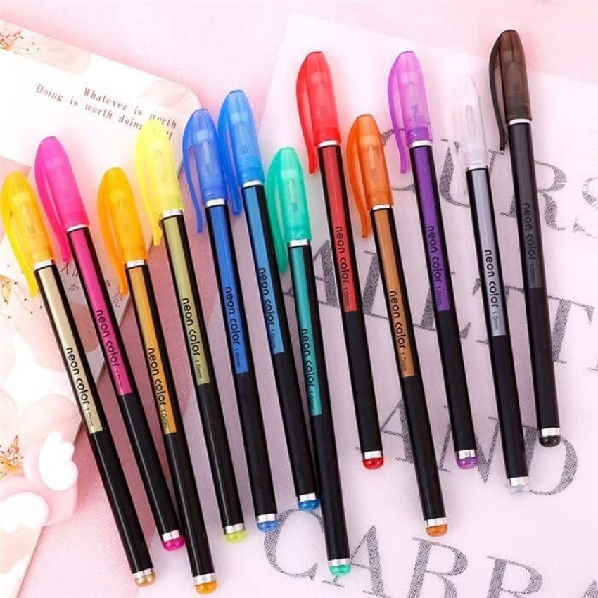 12 Color Glitter Marker Pens for School Office Adult Coloring Book Journal  Drawing Doodling Art Markers Promotion Pen Art Marker
