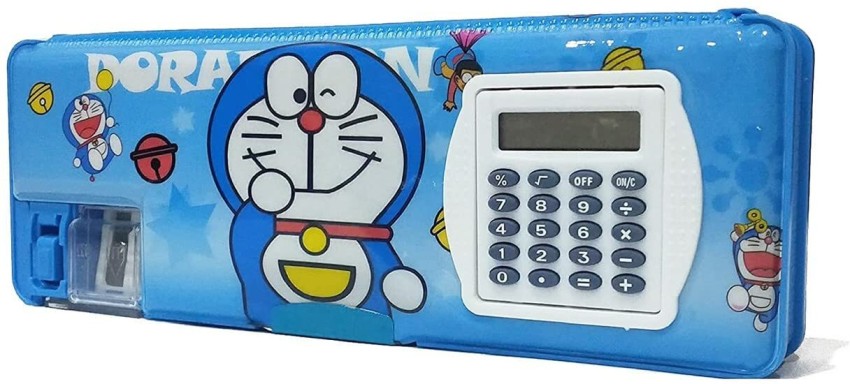 Space theme calculator Pencil Box for Kids with inbuilt sharpener