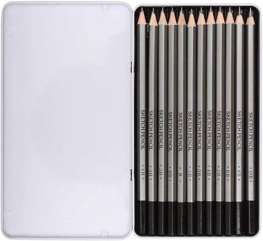 Kandle 6pcs Artist Charcoal Pencils Drawing Set Soft Medium  and Hard Charcoal Pencil 