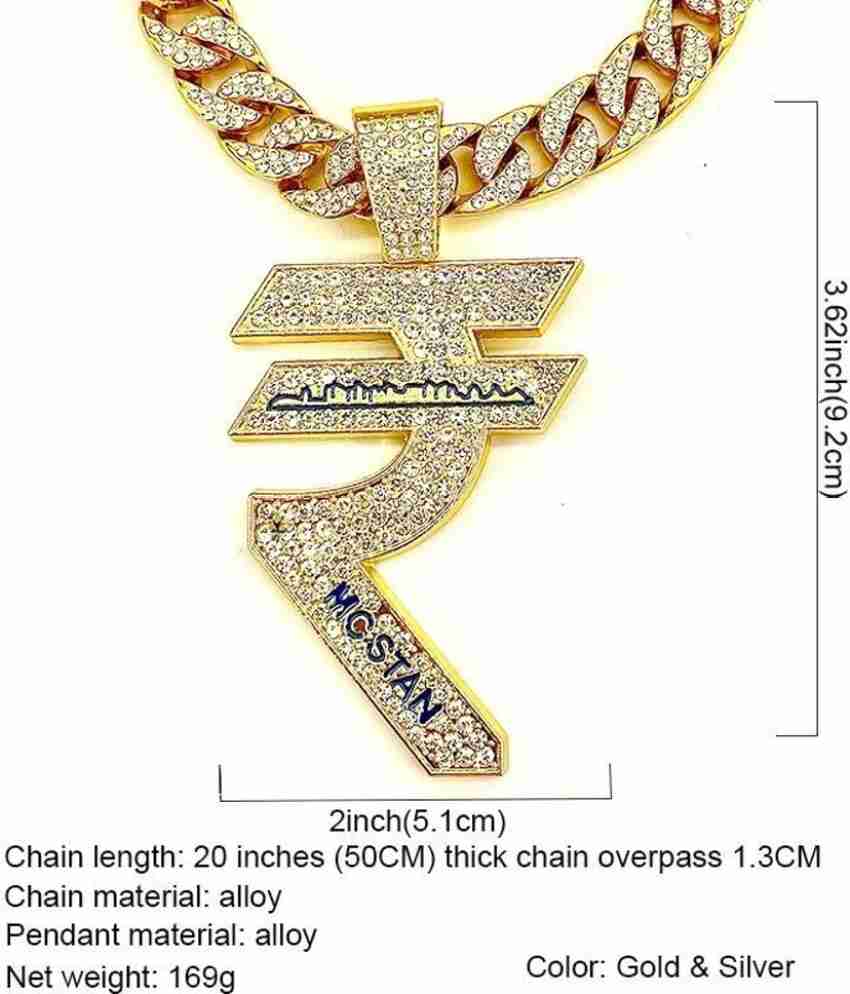SAFISHA MC Stan Hindi Pendant Diamonds Plated (Pendant Only