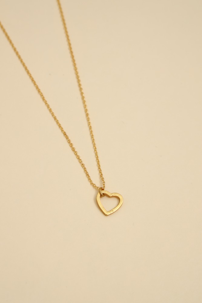 Dainty Heart Simple Cute Heart Charm Gold Silver CZ Necklaces for Women  Gifts