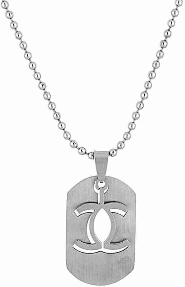 Tungsten CHANEL Inspired cavity chain pendant necklace Locket, for Men and boys Silver Brass Pendant Price in India - Buy Dzinetrendz Tungsten CHANEL Inspired cavity chain pendant necklace Locket, Men