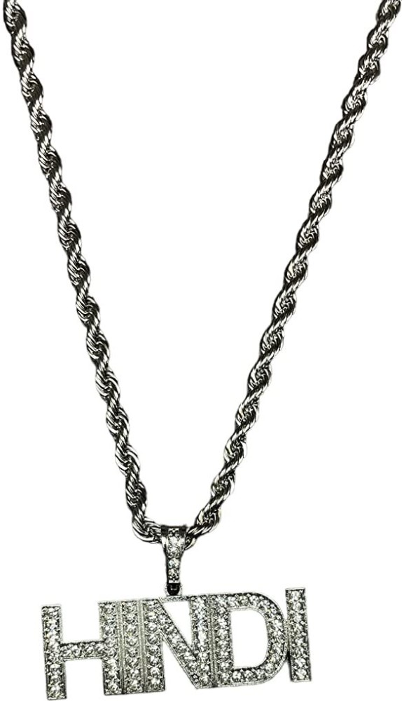 Mc stan Rupees pendant with stainless steel chain iced out