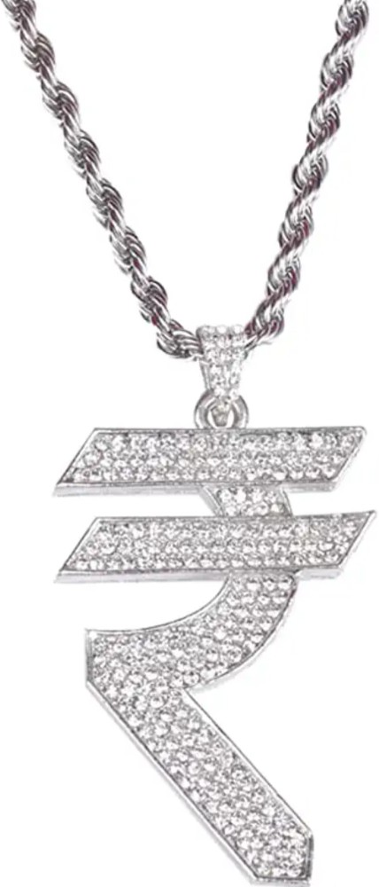 Mc stan Rupees pendant with stainless steel chain , Ruppes pendant , iced  out accessories