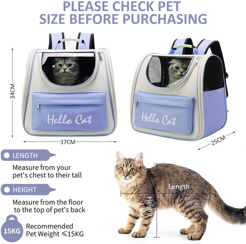 Cat Carrier Pet Travel Bags Dog Carrying Bag for Small Medium Cats Pu   PETOLY