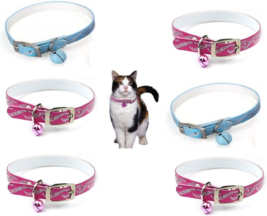 Litvibes Cat collar with bell,Kitten and small dogs soft adjustable collar,safe,solid  and protection breakaway for cats and puppies,cute kitty neckband with Paw  print Cat Choke Chain Collar Price in India - Buy