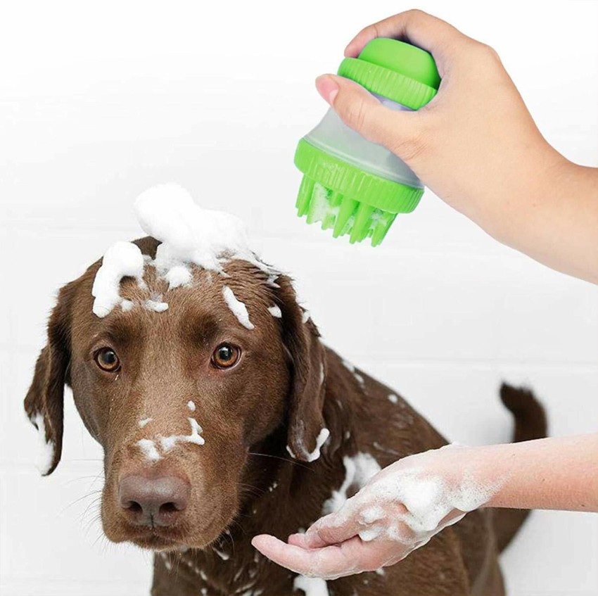 Dog Bath Brush,rubber Dog Shampoo Grooming Brush, Silicone Dog Shower Wash  Curry Brush, Pet Scrubber For Short Long Haired Dogs Cats Massage Comb