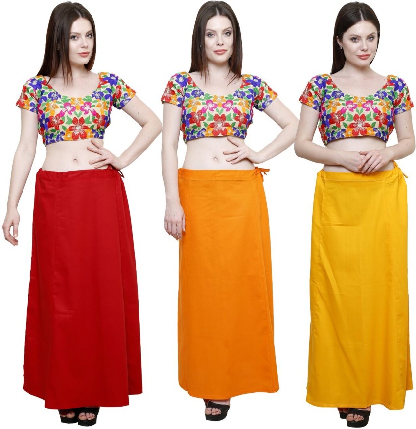 N-Gal Multicoloured Lycra Petticoat - Pack of 2 Price in India