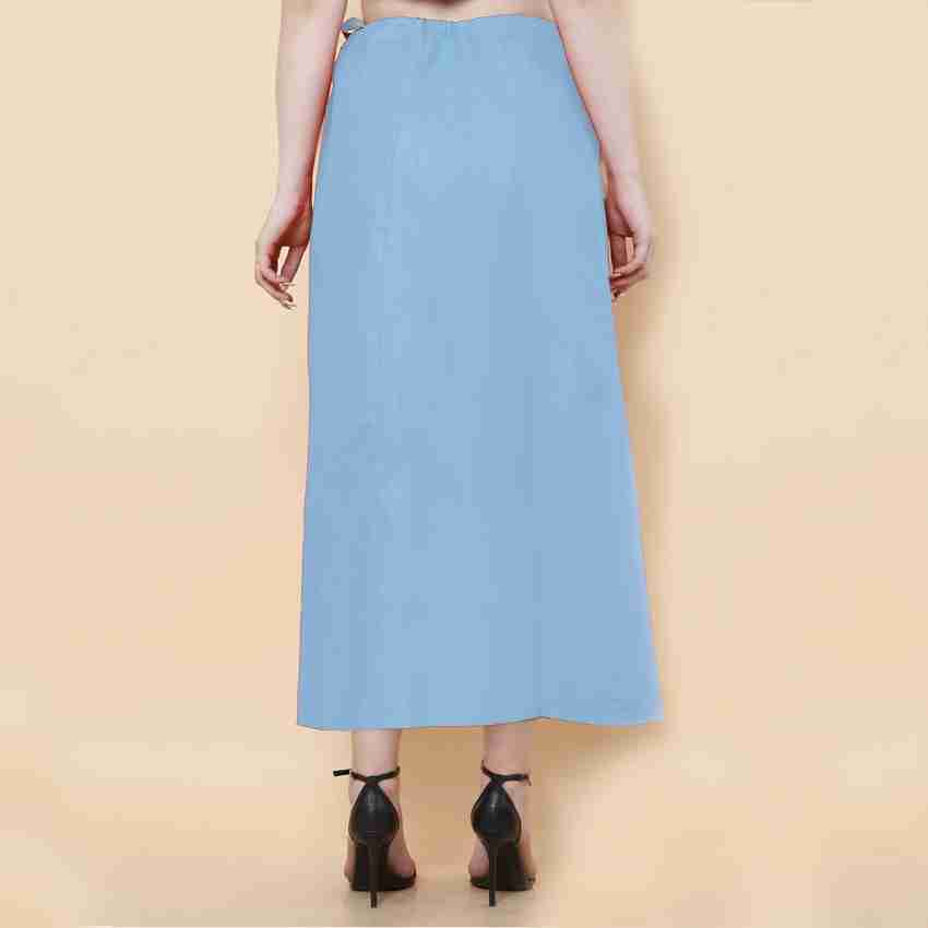 sadaf creation Mustard & Light Blue saree petticoat length 38 inch