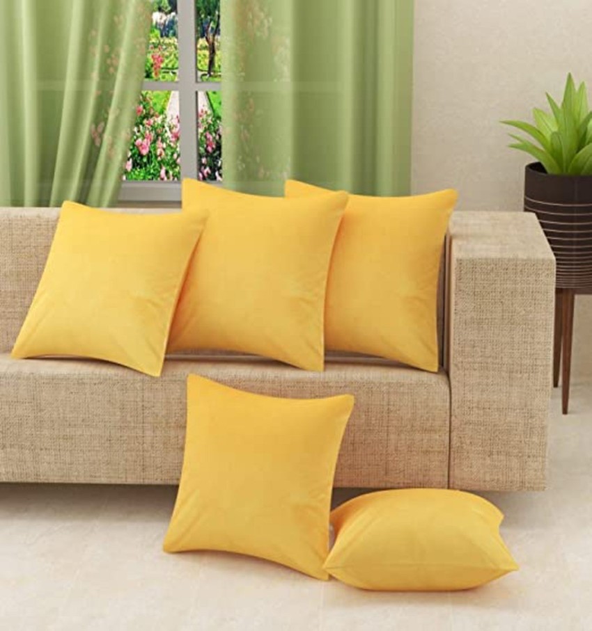 NH10 DESIGNS Soft and Comfortable Microfiber Filled Polyester (12x12) inch  Pillow Cushion Filler For Sofa, Bed