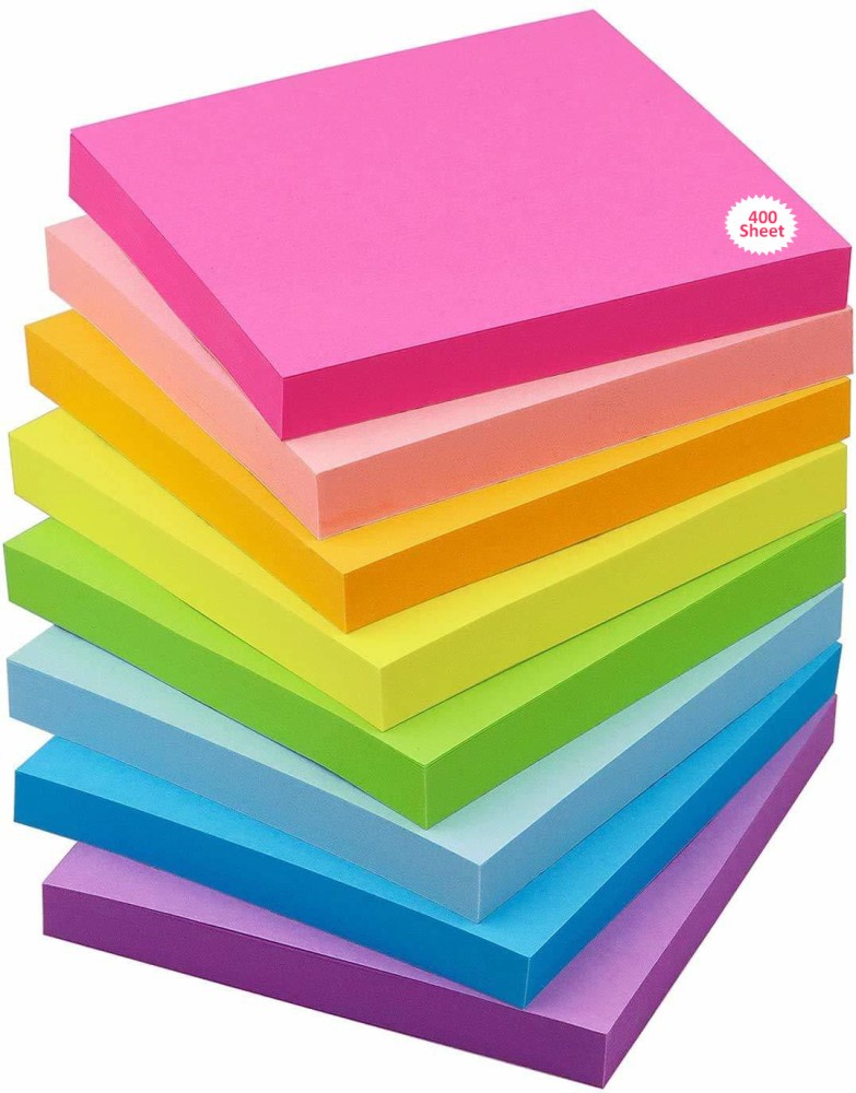 Flipkart.com | OFIXO Sticky Notes 400 Sheets Regular, 5 Colors -