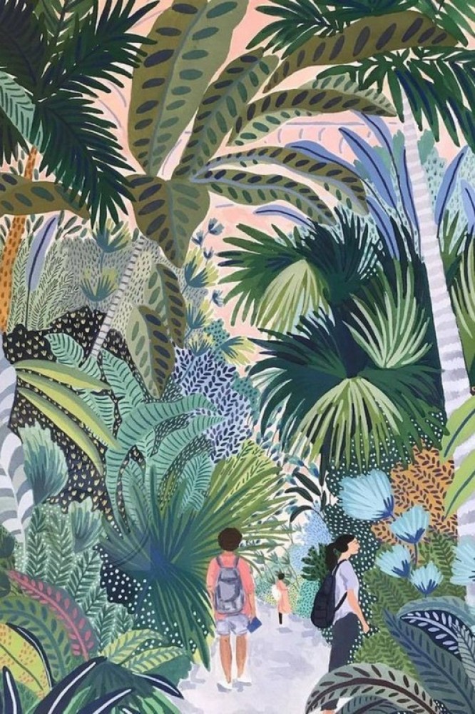 Unique Jungle Theme Design Pattern Wallpaper For Fully Waterproof   Laminated  Self Adheshive  Wallpaper