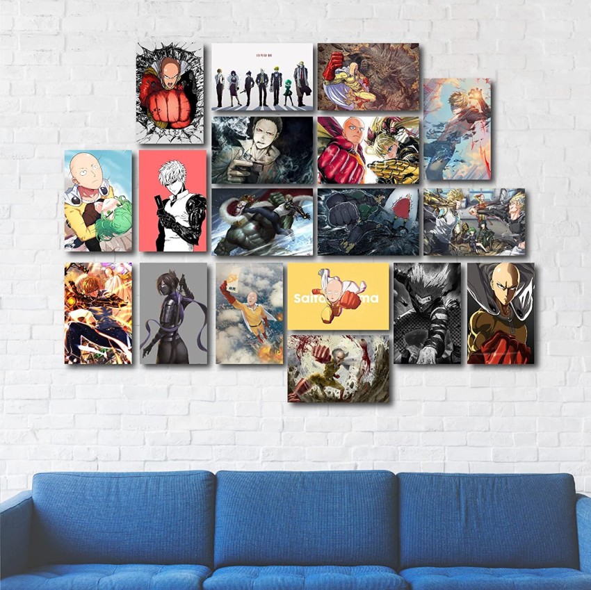 NARUTO ANIME WALL POSTER, PACK OF 18 wall collage kit, ANIME WALL COLLAGE6  * 4 inches, Naruto Uzumaki, Sasuke Uchiha