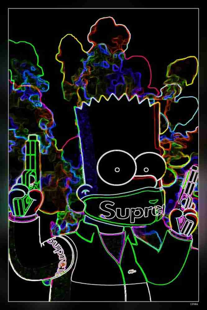 Bart Simpson Supreme . Supreme , Bart simpson drawing, Simpson