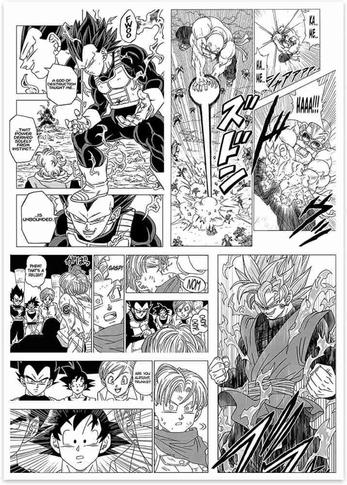 Dragon Ball Z Anime Saiyan Wall Dcor Manga Panel Paper Print