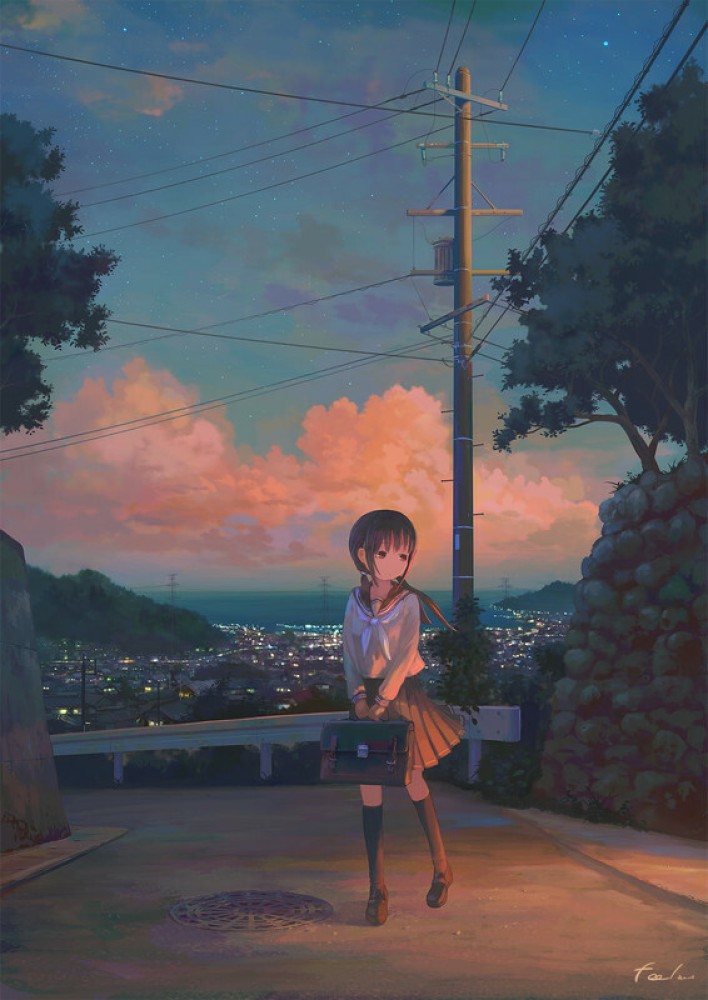 Anime Girls Beautiful Anime Scenery Aesthetic Hd Lofi Anime Hd Matte Finish  Poster Paper Print - Animation & Cartoons posters in India - Buy art, film,  design, movie, music, nature and educational