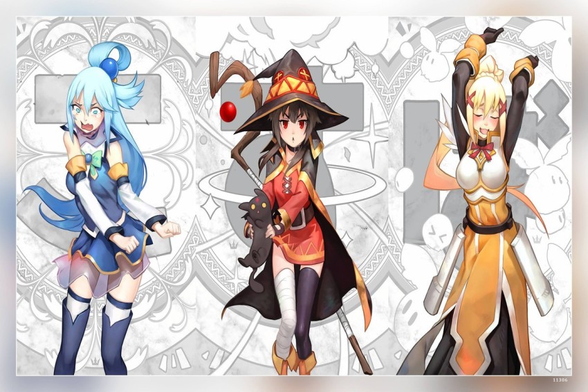 Wall Art KonoSuba Novel Anime Characters Megumin Kazuma Aqua Poster Prints  Set of 6 Size A4 (21cm x 29cm) Unframed GREAT GIFT: Buy Online at Best  Price in UAE 