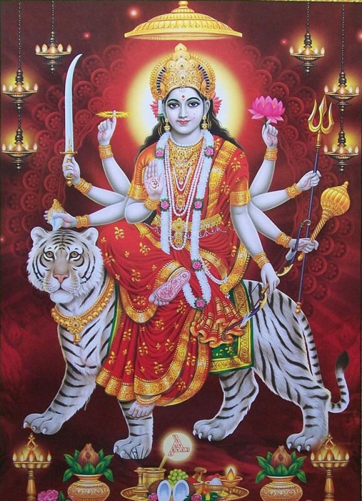 Download HD Chaitra Navratri - Maa Durga Hd Wallpaper 1080p Transparent PNG  Image - NicePNG.com