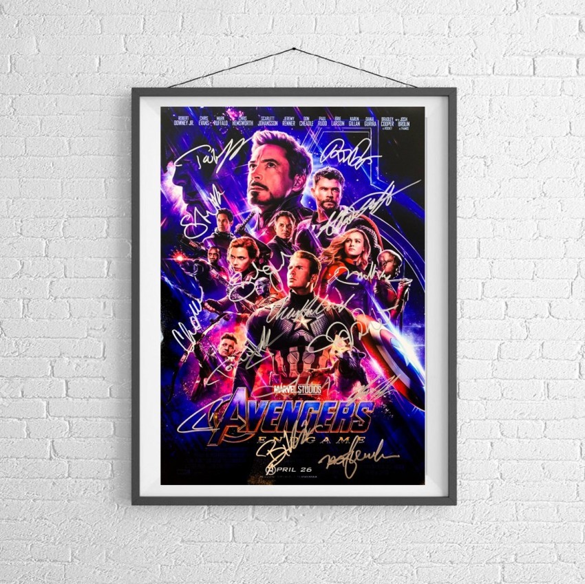 Avengers Endgame Cast signature poster print in A3 Paper Print - Movies  posters in India - Buy art, film, design, movie, music, nature and  educational paintings/wallpapers at