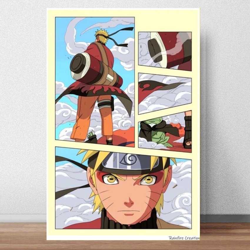 NARUTO ANIME WALL POSTER, PACK OF 18 wall collage kit, ANIME WALL COLLAGE6  * 4 inches, Naruto Uzumaki, Sasuke Uchiha