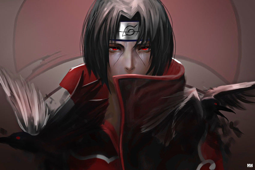 R Enterprise Itachi Sketch Anime Naruto Poster Large size12x18inch,  Multicolour300 GSM poster Unframed Version