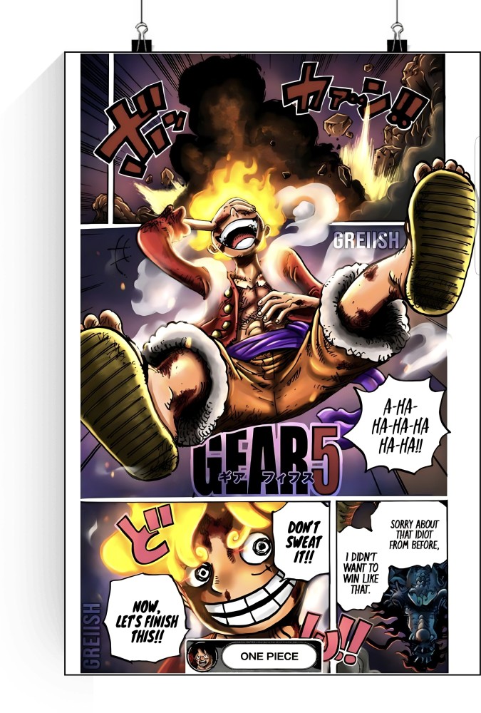 One piece Luffy Gear 5 Manga | Sticker