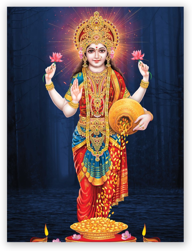 REGALOCASILA Lord Khatu Shyam Ji Poster Hindu God Poster With UV Textured  Spiritual Gift Room Decoration  Reprint On Non Tearable Waterproof  Polyester Wall Poster  Unframed  Size 8x12 Inches 