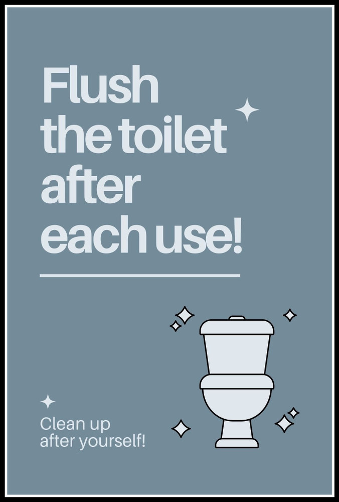 flush toilet after use