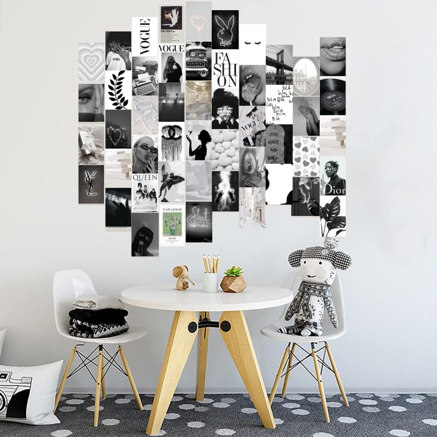 Photo Wall Collage Kit Black and White Aesthetic set of 60 