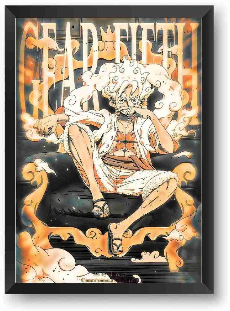 ANIME POSTER FRAME - LUFFY GEAR 5 ONE PIECE - Black Framed Wall