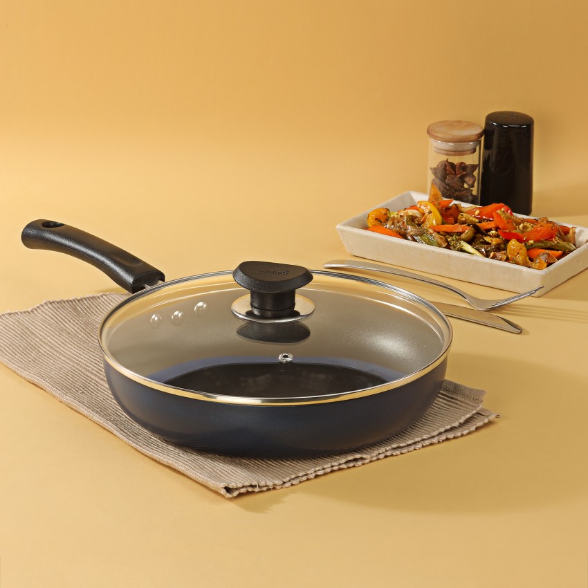  Vinod Hanos Non Stick Wok - 22: Home & Kitchen