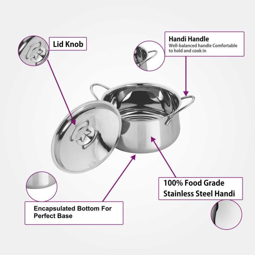 Prabha Tri-ply Stainless Steel Induction Compatible Roti Tawa Flat