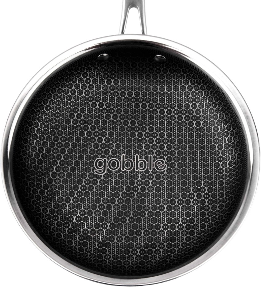 Gobble 10 Tri-Ply Stainless Steel Honeycomb Fry Pan Fry Pan 24 cm diameter  1.8 L capacity Price in India - Buy Gobble 10 Tri-Ply Stainless Steel Honeycomb  Fry Pan Fry Pan 24