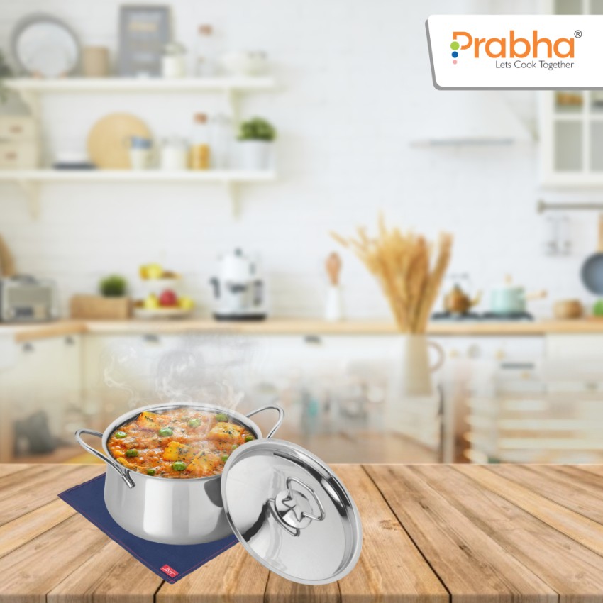 Prabha Tri-ply Stainless Steel Induction Compatible Roti Tawa Flat