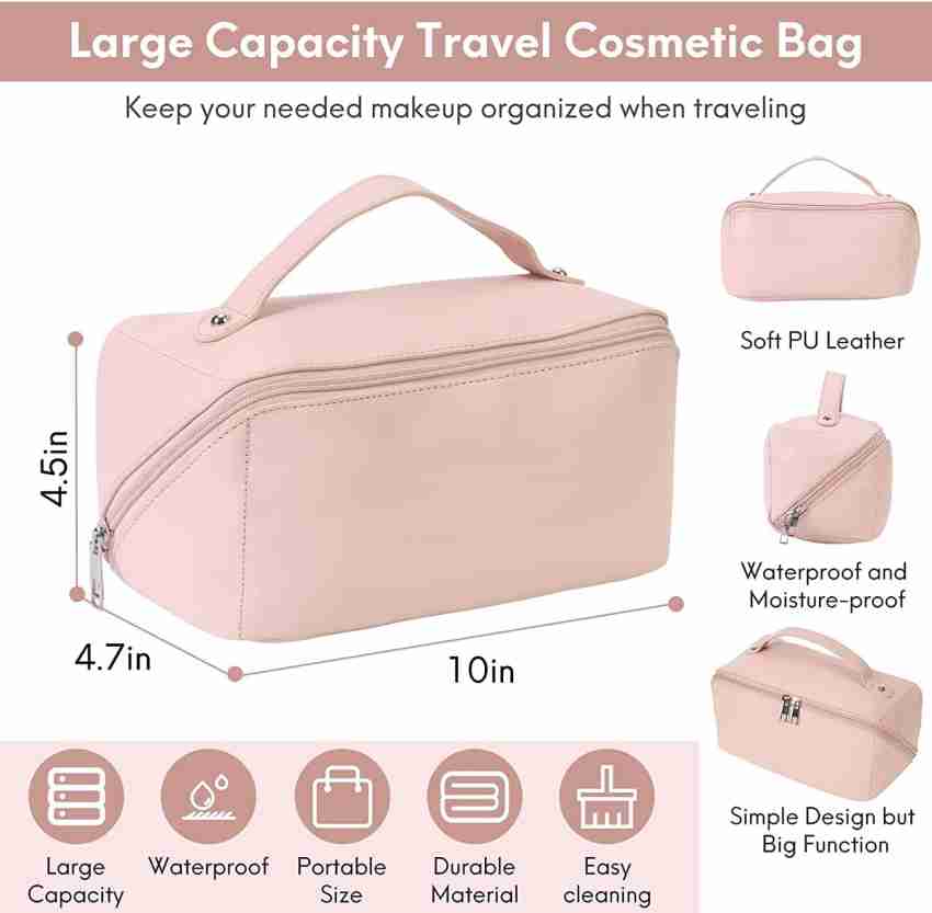 Large Capacity Travel Cosmetic Bag - Portable Makeup Bags for