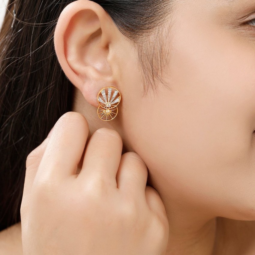 Mia By Tanishq Earrings Diamond - Buy Mia By Tanishq Earrings Diamond online  in India