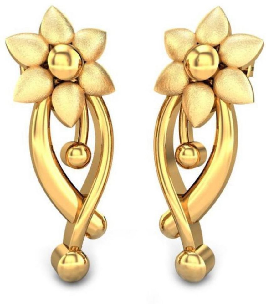 Light Weight Gold Jhumka earrings Kalyan Jewellers starting 16000 rs with  weight and price  YouTube
