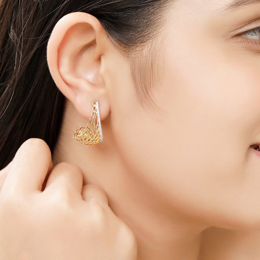 Details 98+ tanishq gold round earrings best 3tdesign.edu.vn