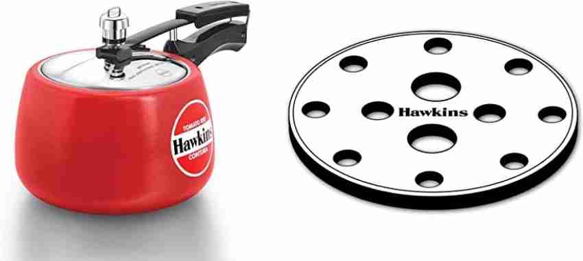 Hawkins Ceramic CTR 30 Coated Contura Pressure Cooker 3 L Red