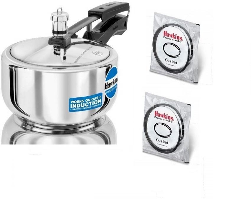 Buy Hawkins Stainless Steel 2 L Induction Bottom Pressure Cooker (HSS20)  Online at Best Price