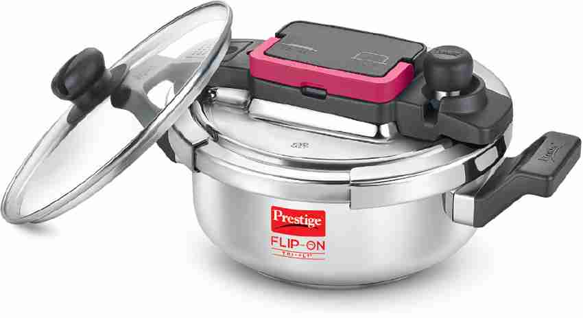 Prestige Lid 2 Litre Metallic Silver+Clip on Mini Pressure Cooker