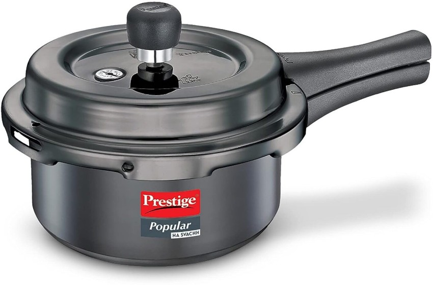 Indian Prestige Popular Plus Induction Hard Anodized Pressure Cooker 2 LIT  White