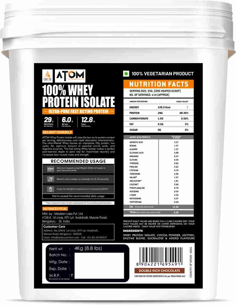 ATOM Steel Protein Shaker for Workout - 750ml