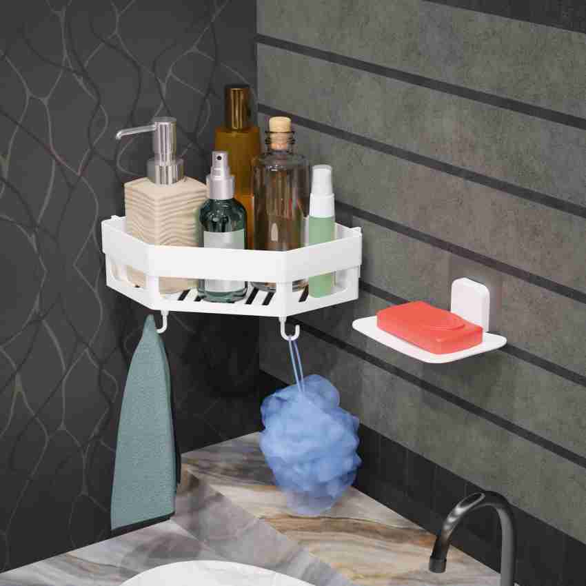 QXORE 8 ( 4 Kitchen Bathroom Rack With 4 Soap Holder Soap Dishes