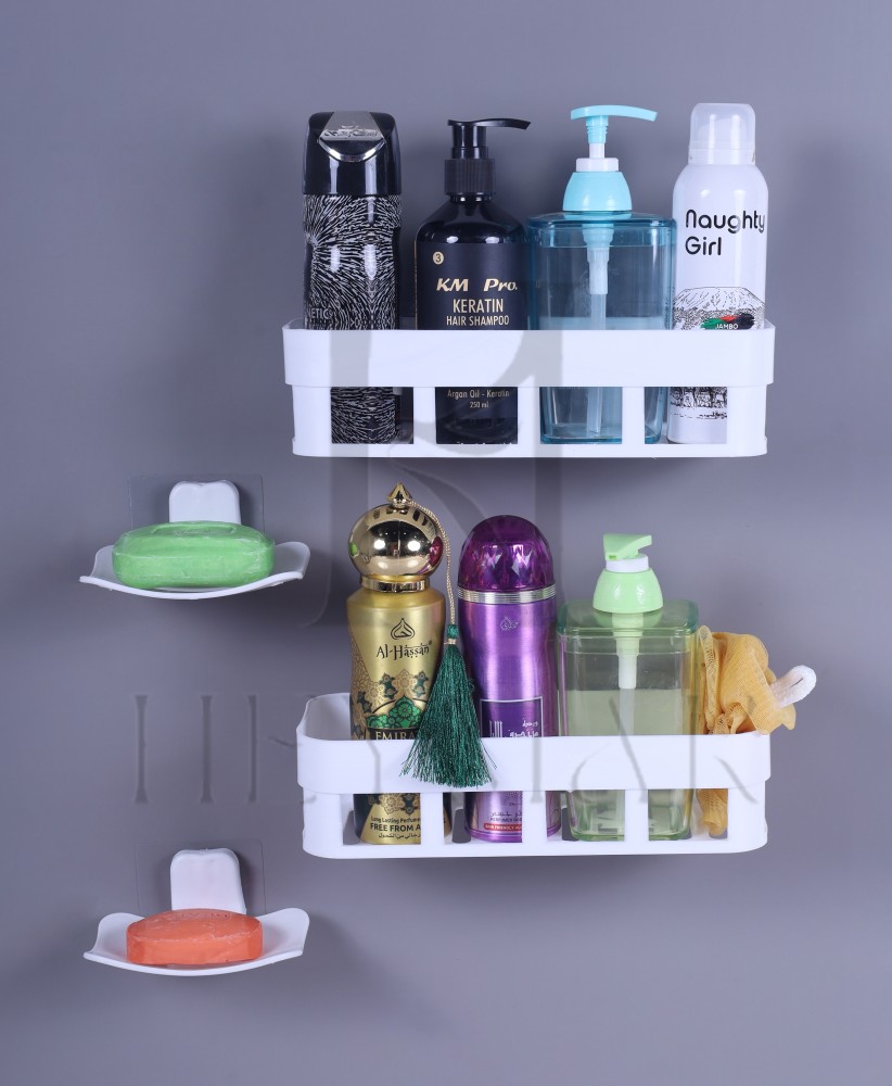 Bathroom Organizer, bathroom shelf for wall, bathroom accessories, self  adhesive